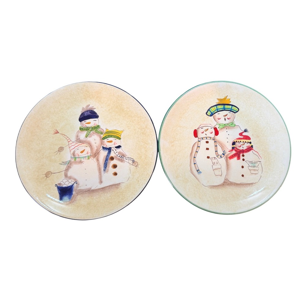 The Sakura Table by Oneida "Snow Folk" Holiday Collection Set of 2 Dinner Plates